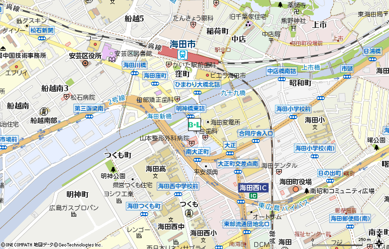 メガネのタナカ　海田店付近の地図